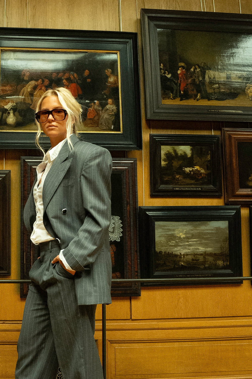PINSTRIPE DOUBLE-BREASTED BLAZER - Limited Edition