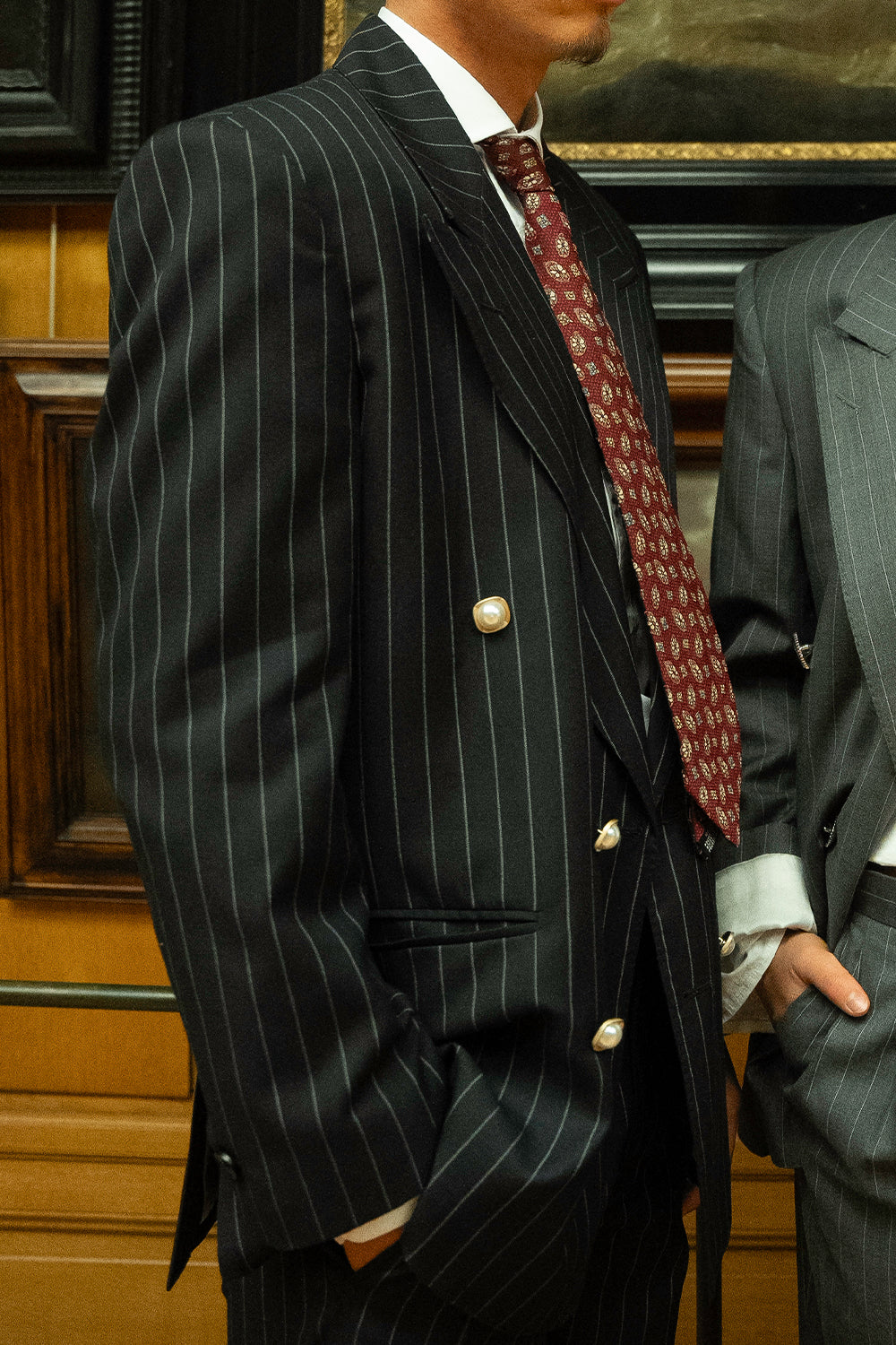 PINSTRIPE DOUBLE-BREASTED BLAZER - Limited Edition