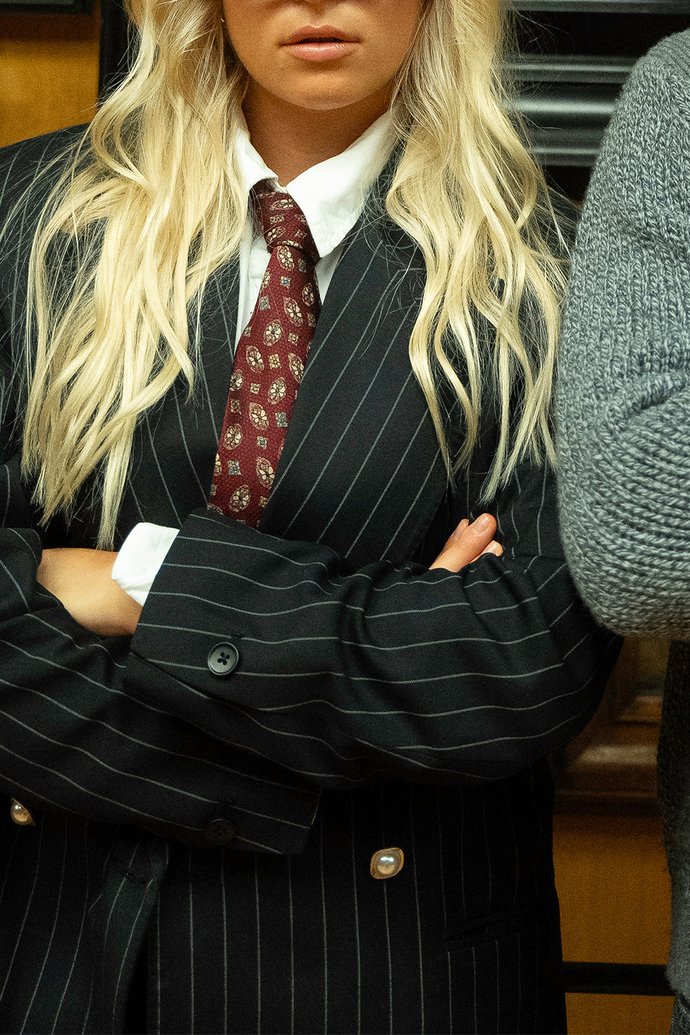 PINSTRIPE DOUBLE-BREASTED BLAZER - Limited Edition