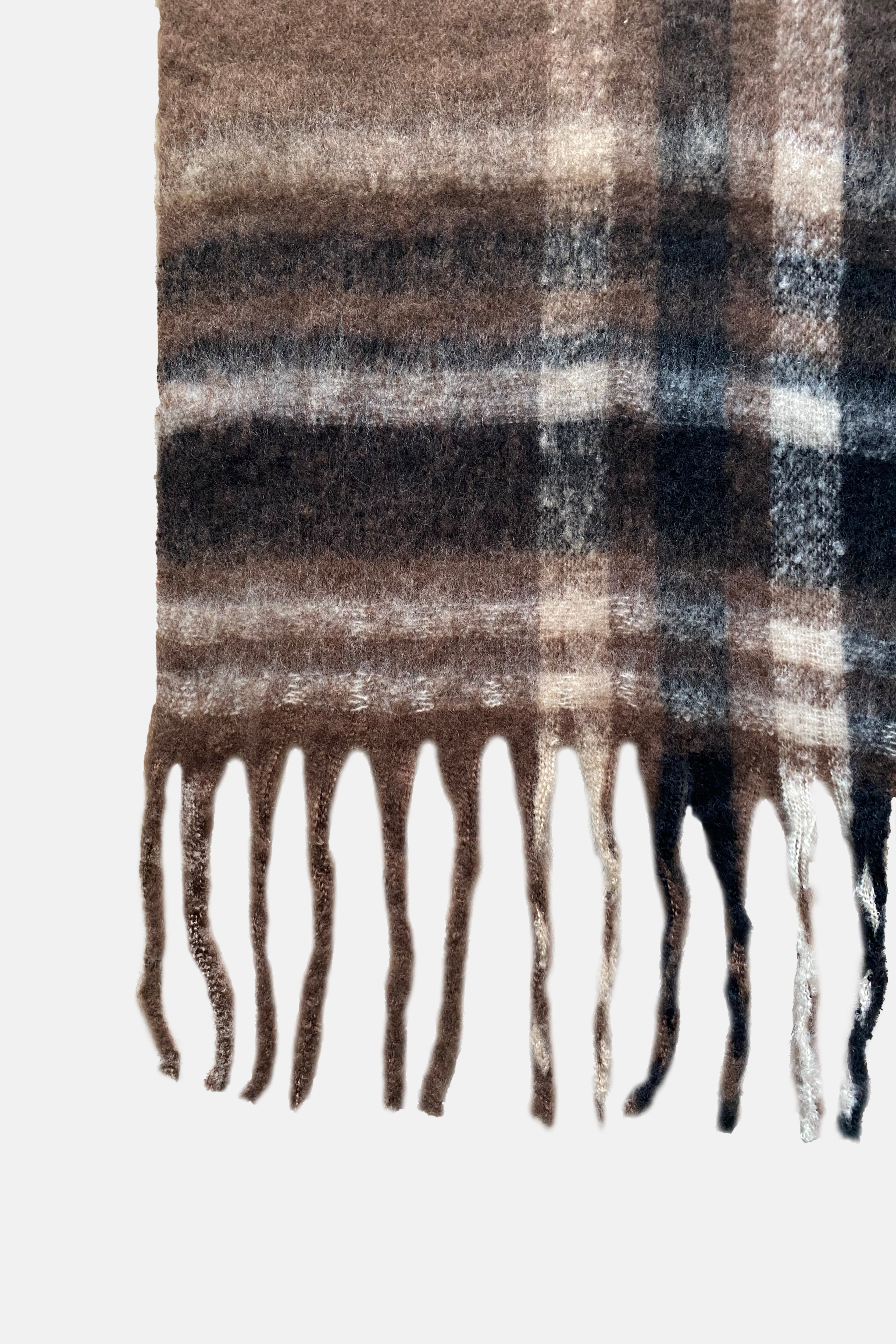 PLAID MOHAIR SCARF