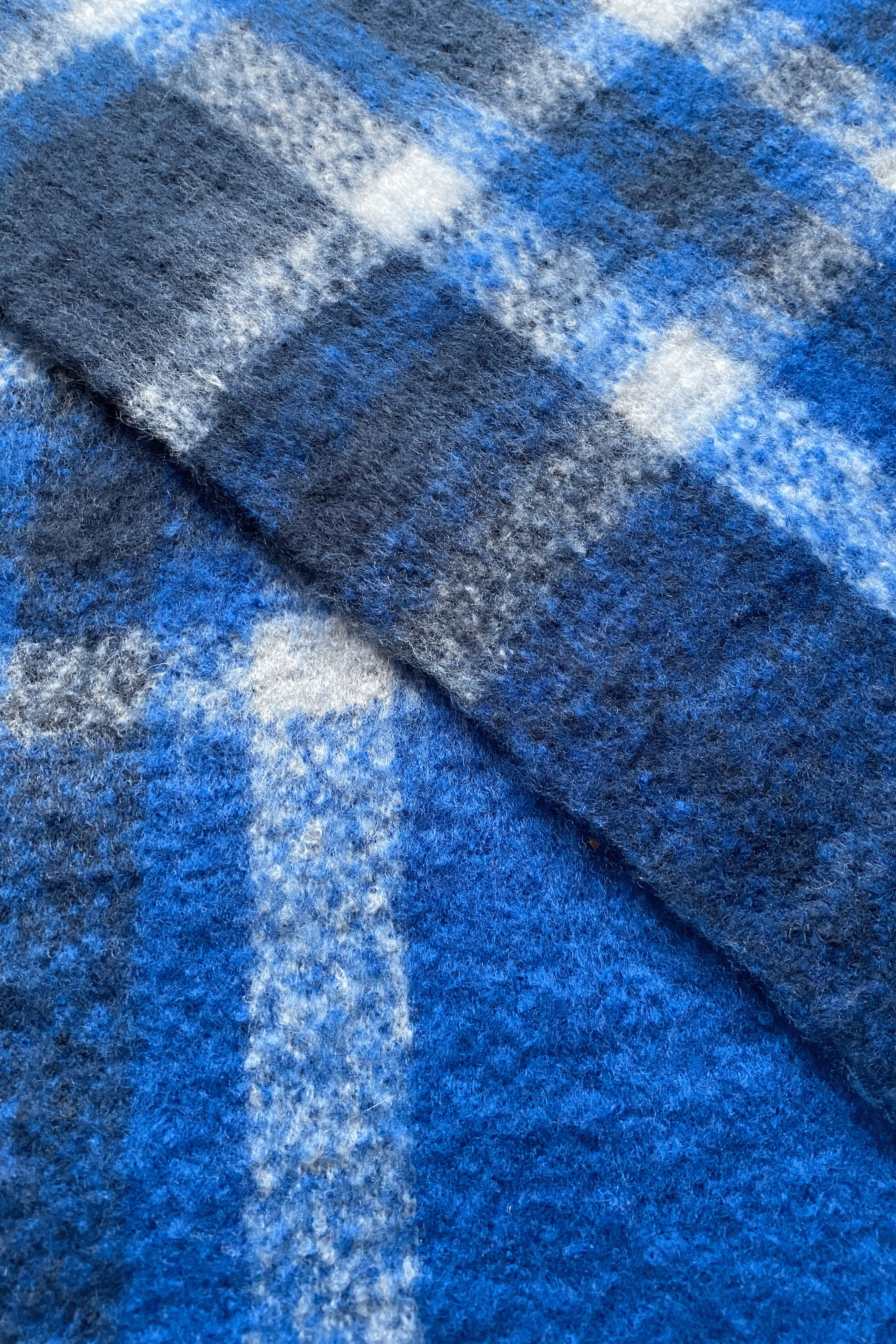 PLAID MOHAIR SCARF