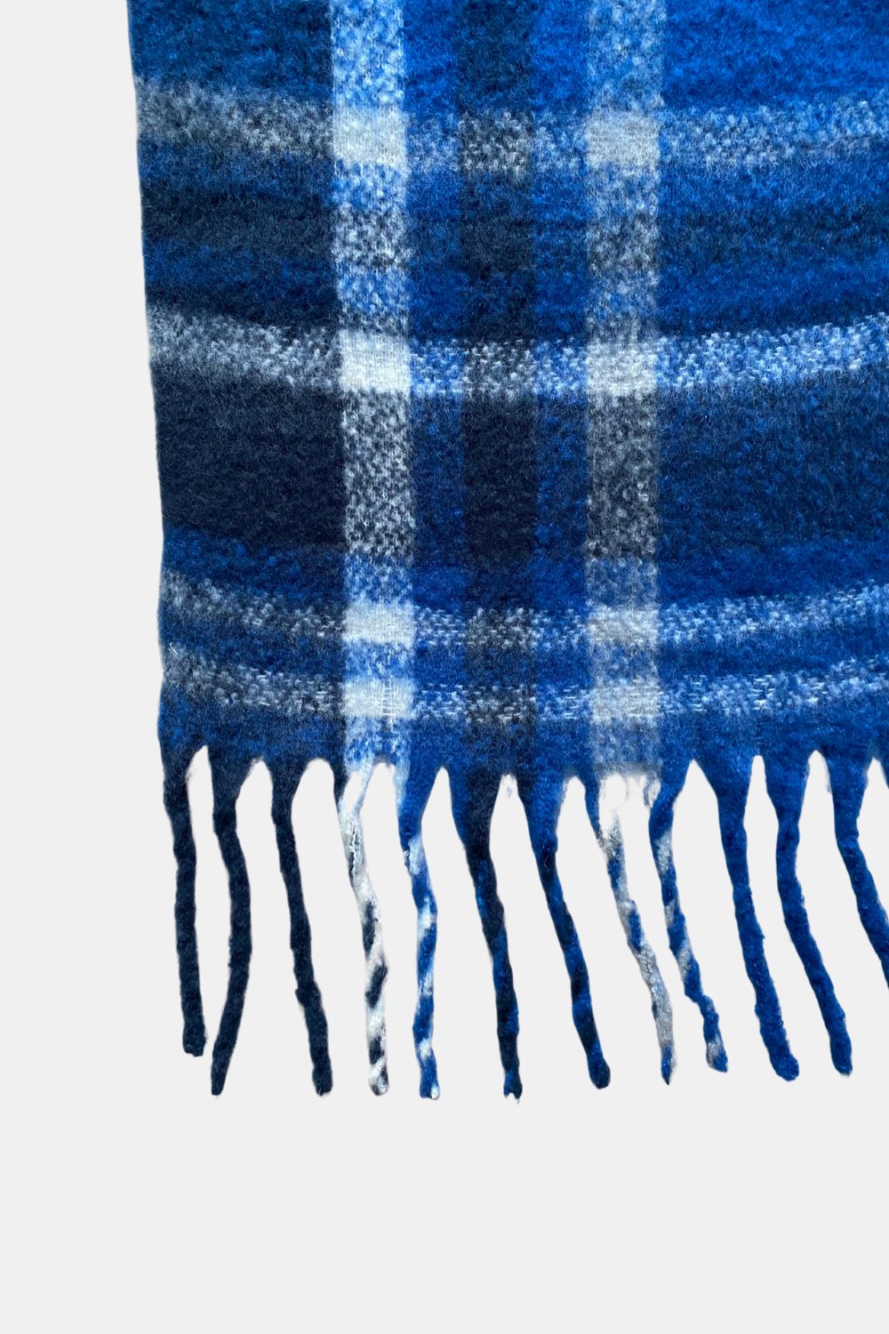 PLAID MOHAIR SCARF